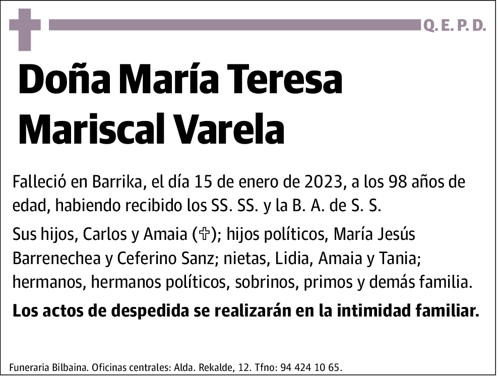 María Teresa Mariscal Varela