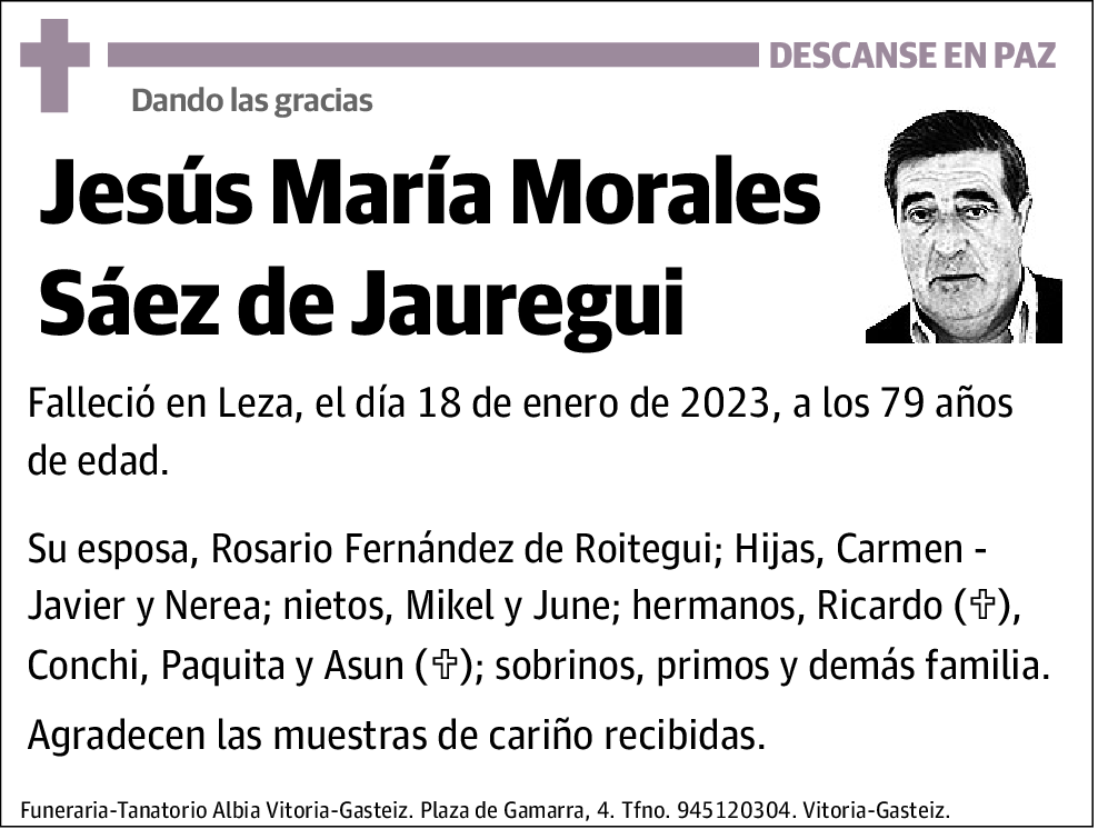 Jesús María Morales Sáez De Jauregui