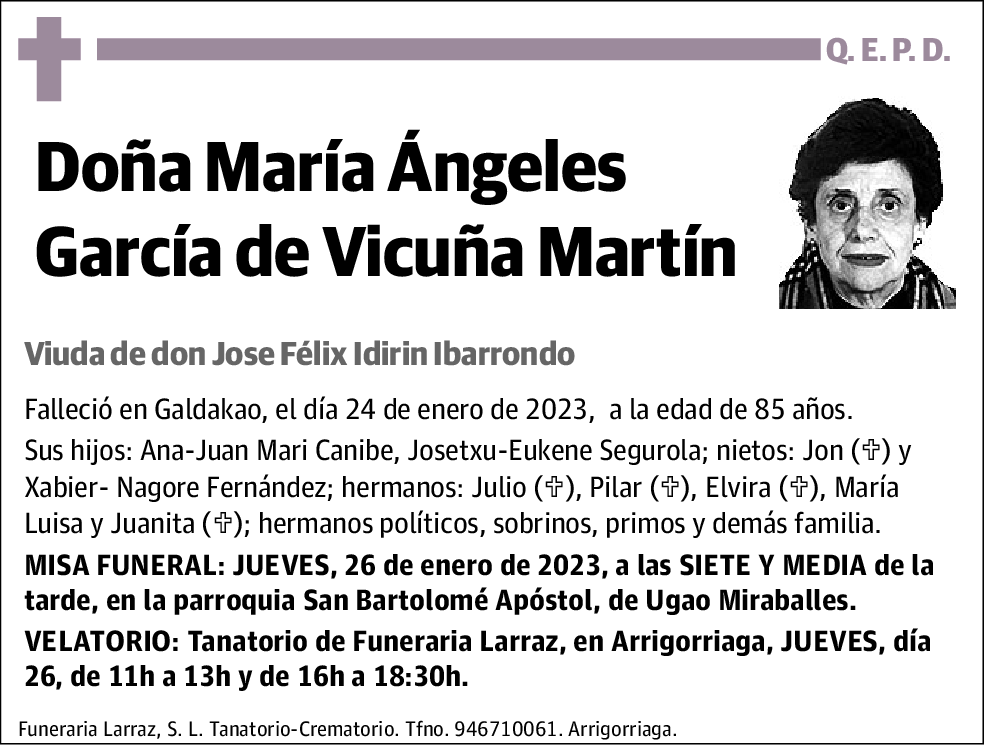 María Ángeles García de Vicuña Martín