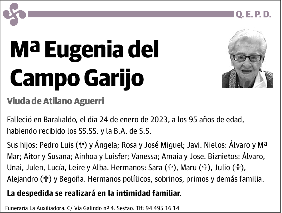 Mª Eugenia del Campo Garijo