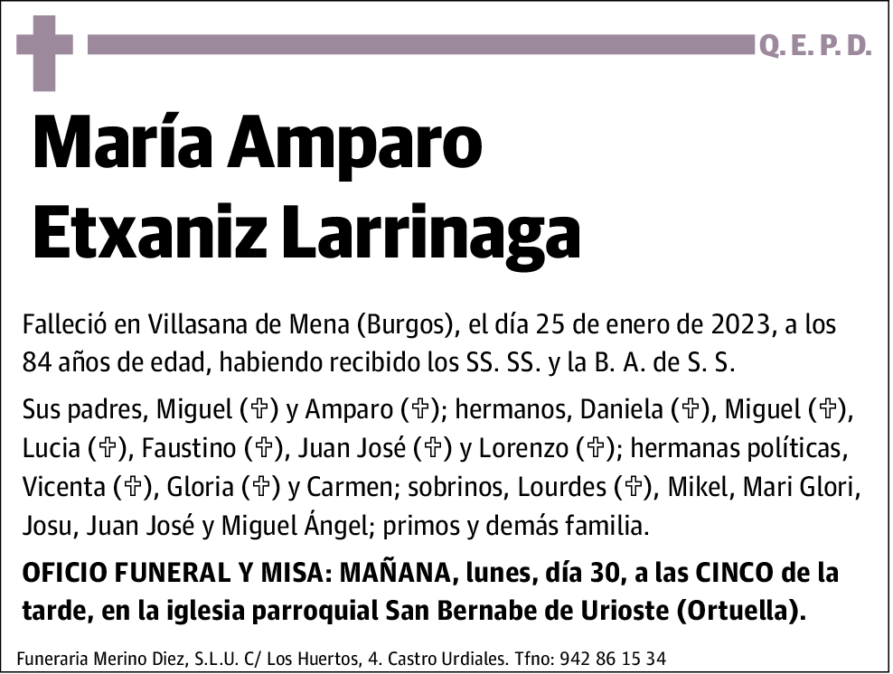 María Amparo Etxaniz Larrinaga