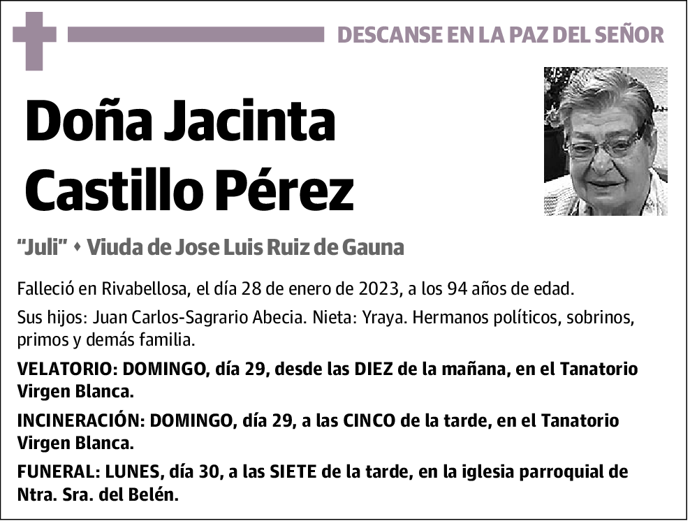 Jacinta Castillo Pérez