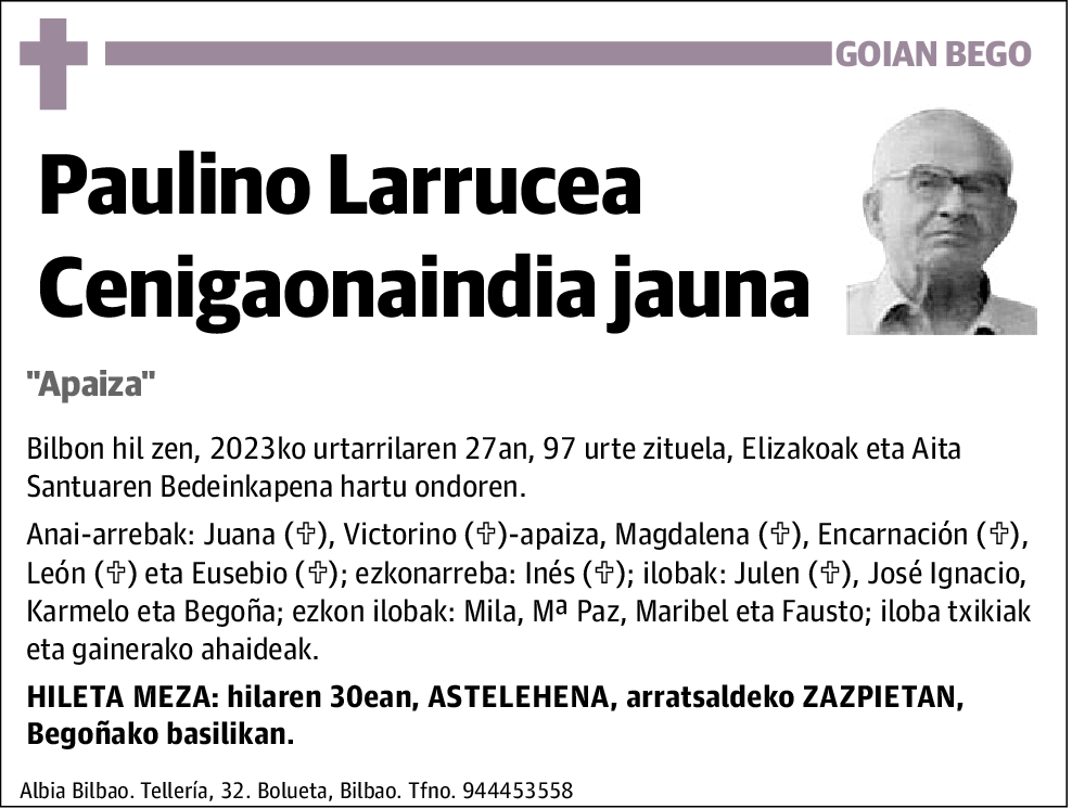 Paulino Larrucea Cenigaonaindia