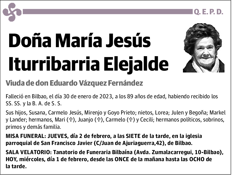 María Jesús Iturribarria Elejalde