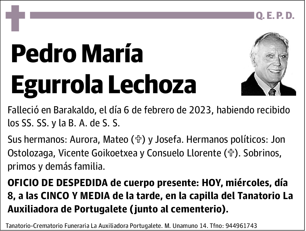 Pedro María Egurrola Lechoza