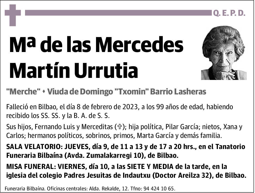 Mª de las Mercedes Martín Urrutia