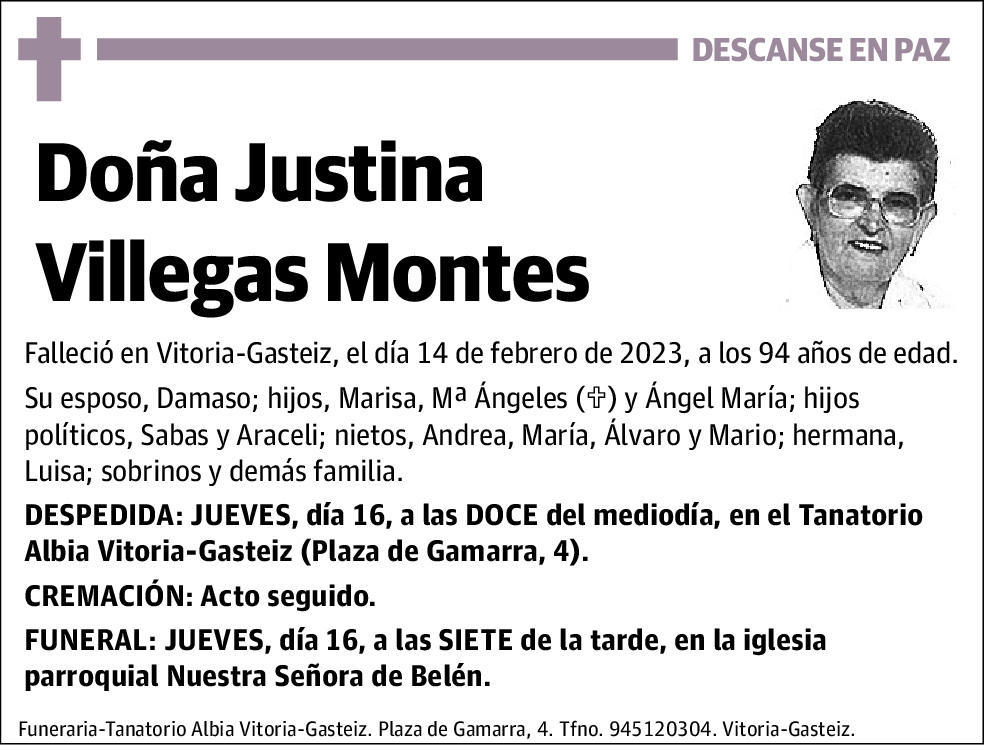 Justina Villegas Montes