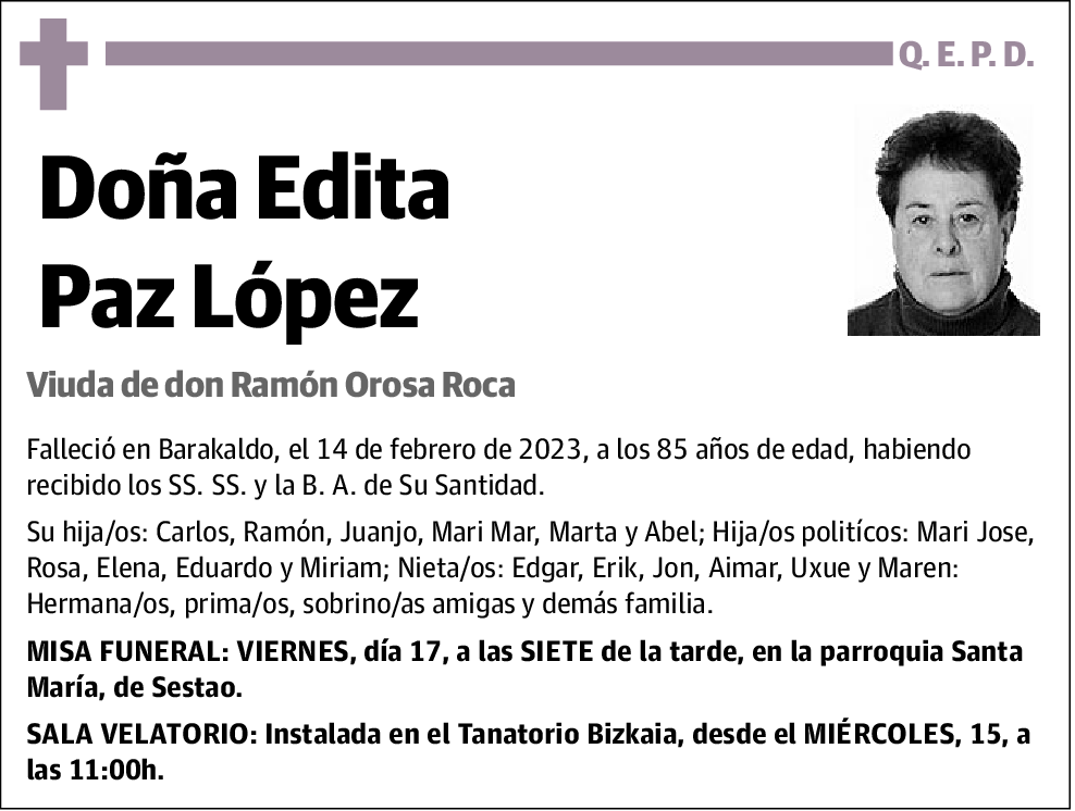 Edita Paz Lopez