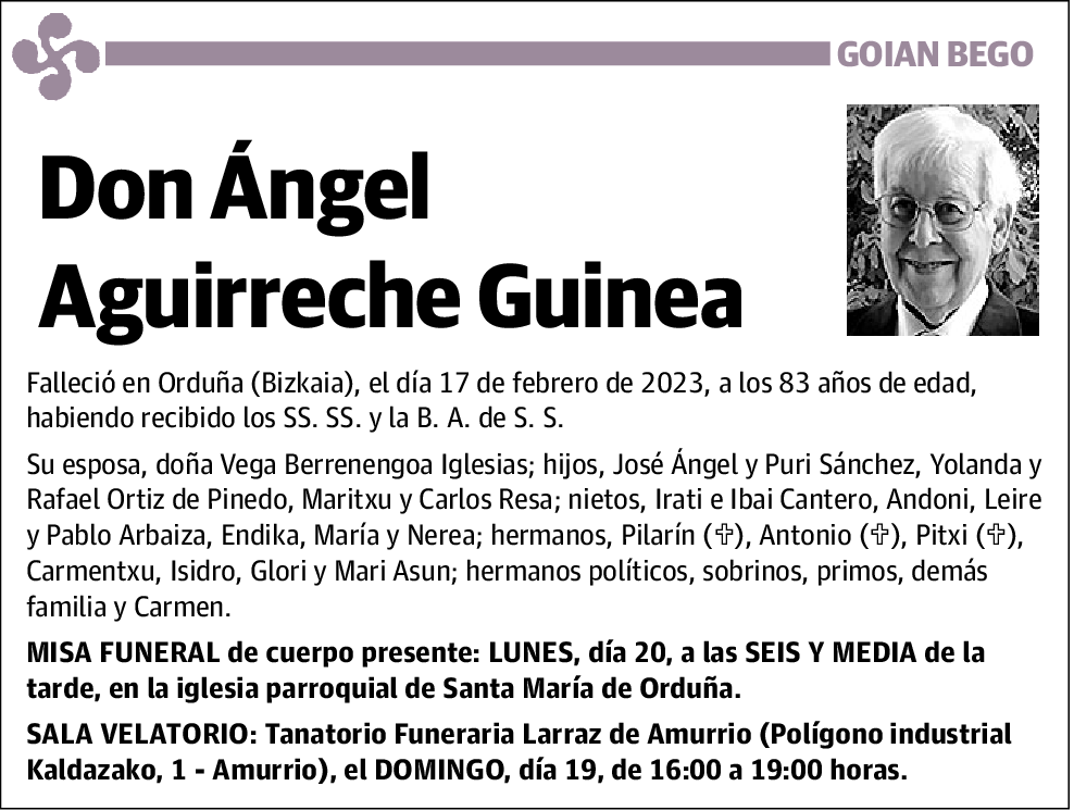 Ángel Aguirreche Guinea