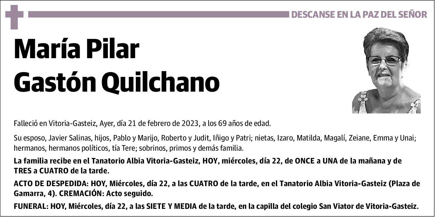 María Pilar Gastón Quilchano
