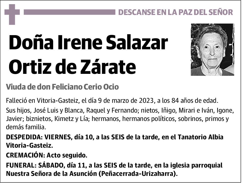Irene Salazar Ortiz De Zárate