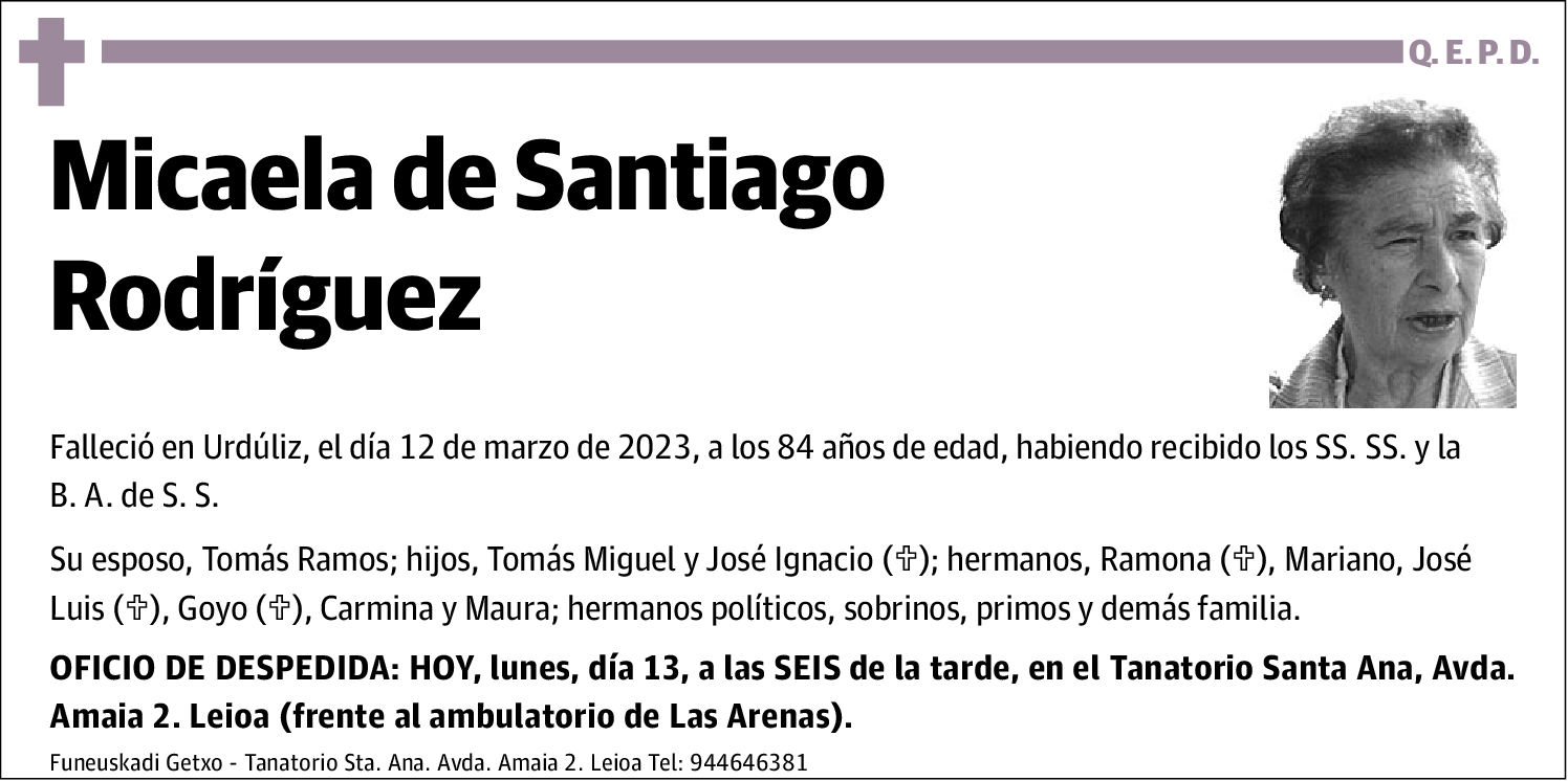 Micaela de Santiago Rodríguez