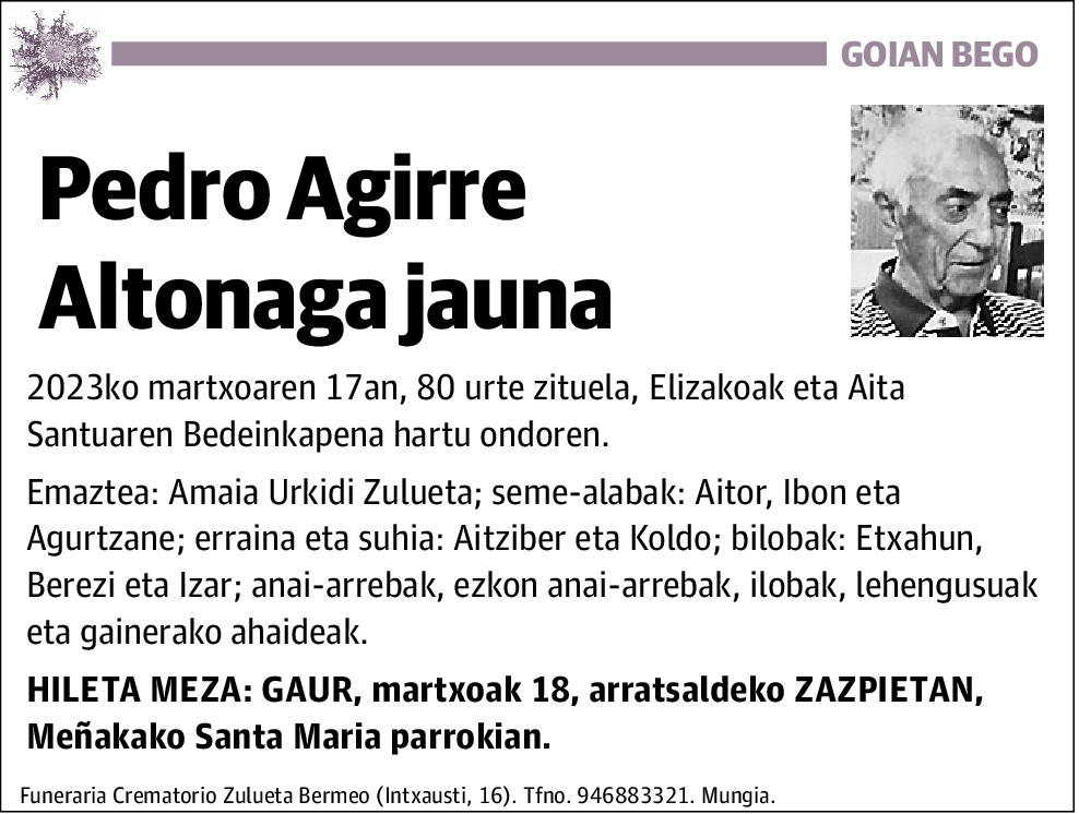 Pedro Agirre Altonaga