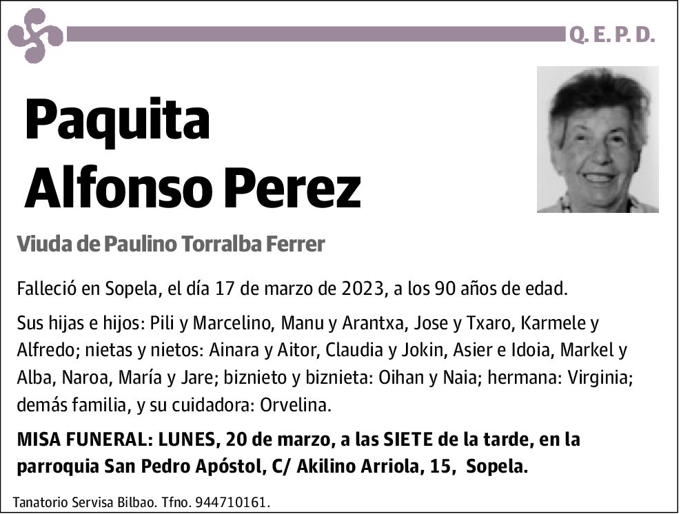 Paquita Alfonso Pérez