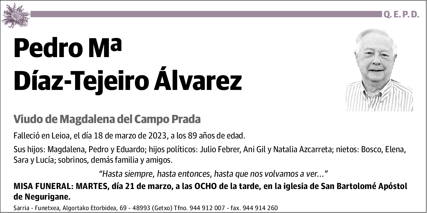 Pedro Maria Díaz-Tejeiro Álvarez