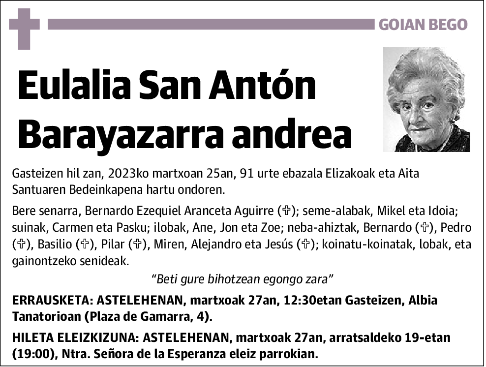 Eulalia San Antón Barayazarra