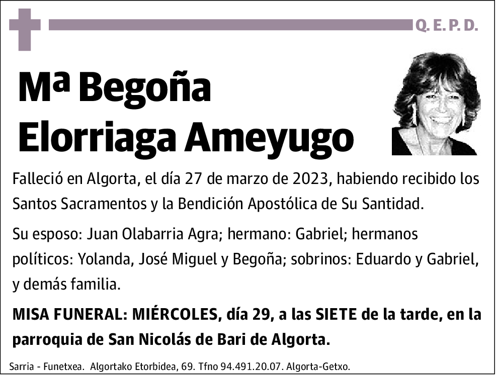 Mª Begoña Elorriaga Ameyugo