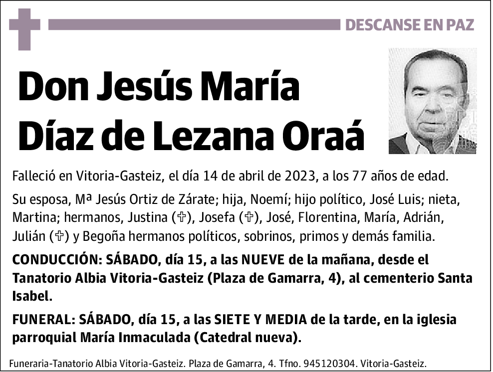 Jesús María Díaz de Lezana Oráa