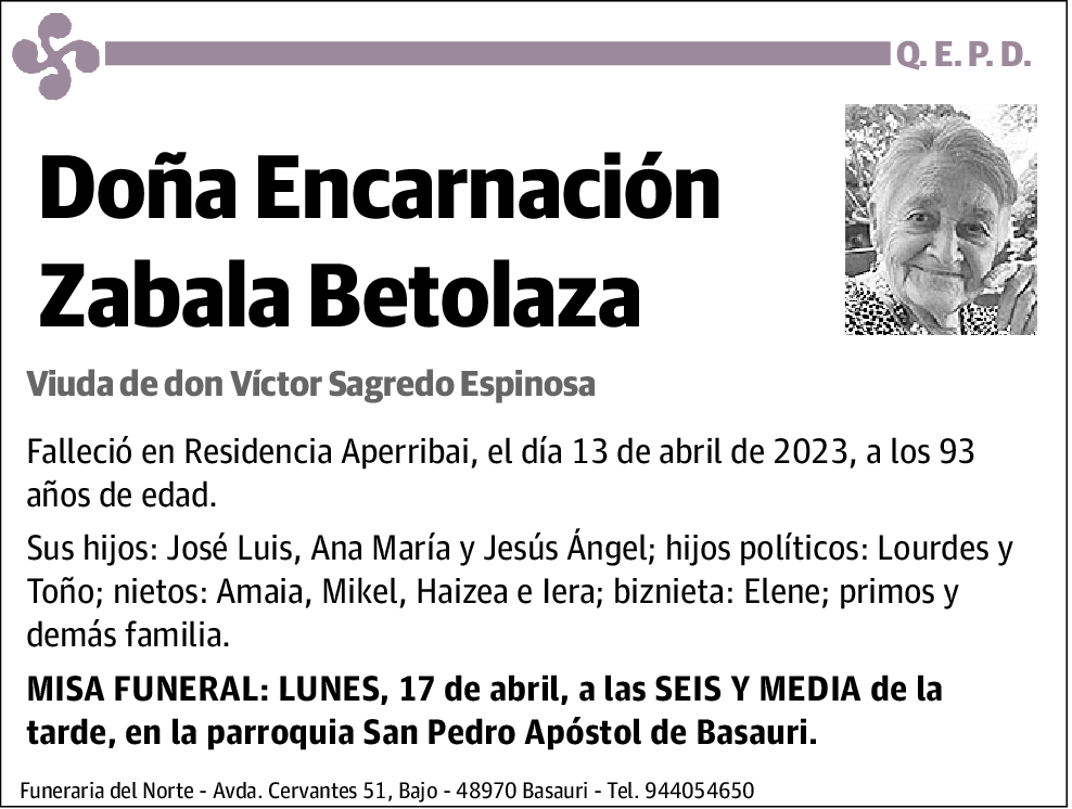 Encarnación Zabala Betolaza