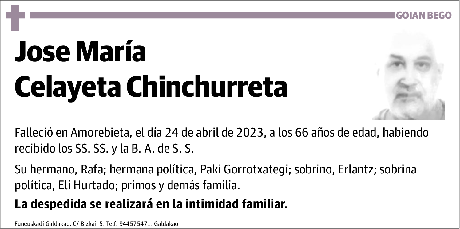Jose María Celayeta Chinchurreta