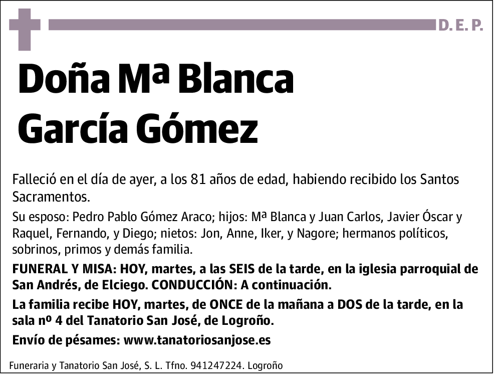 Mª Blanca García Gómez