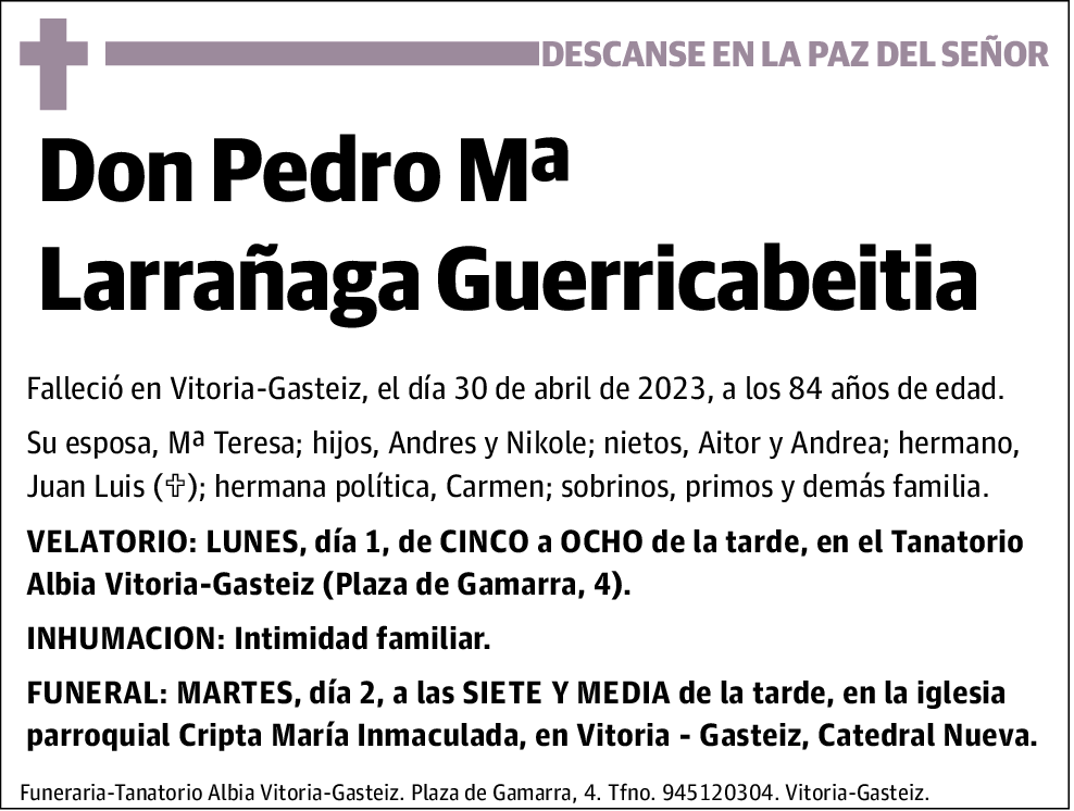 Pedro Mª Larrañaga Guerricabeitia