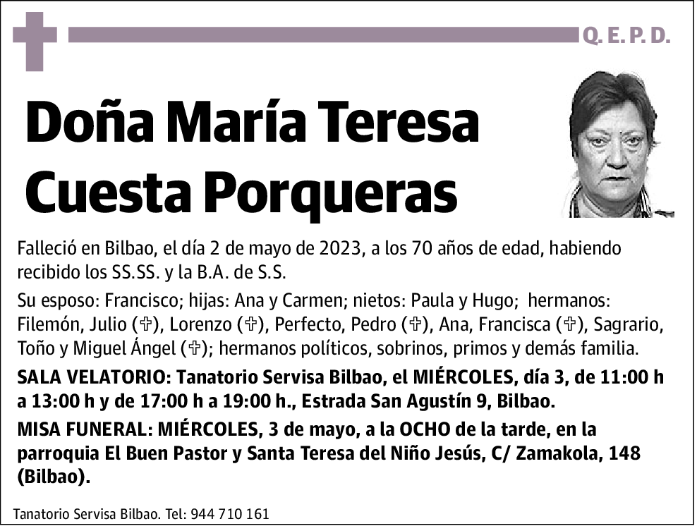 María Teresa Cuesta Porqueras