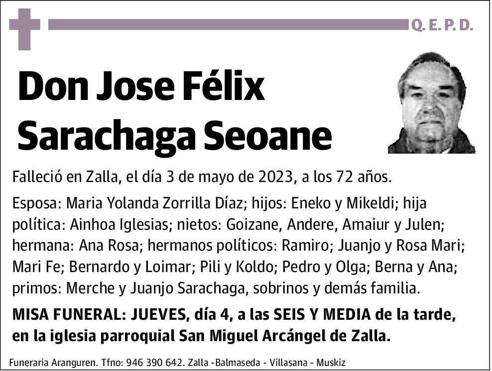 Jose Félix Sarachaga Seoane