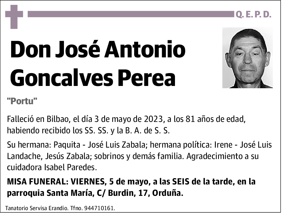 José Antonio Goncalves Perea