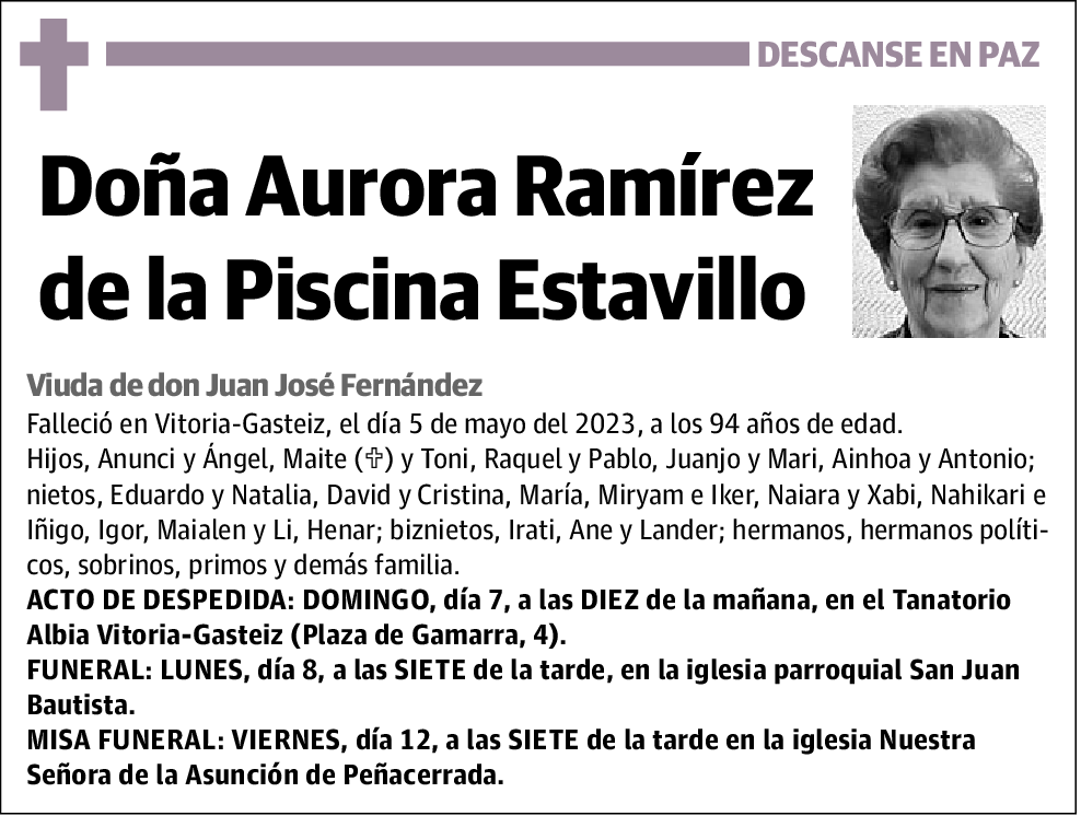 Aurora Ramírez de la Piscina Estavillo