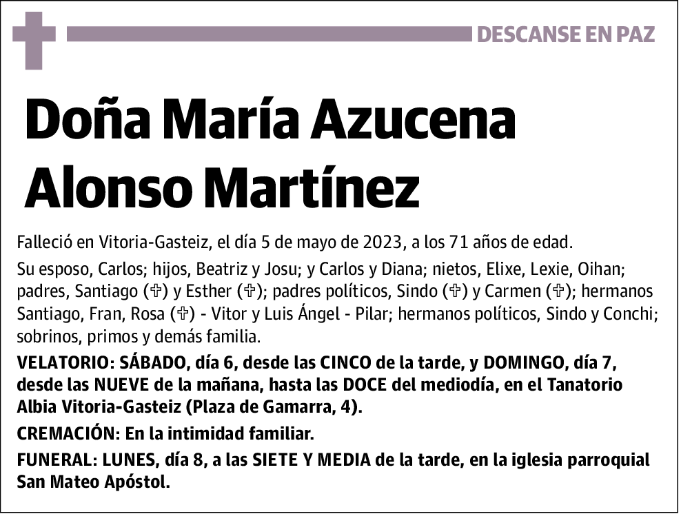 María Azucena Alonso Martínez