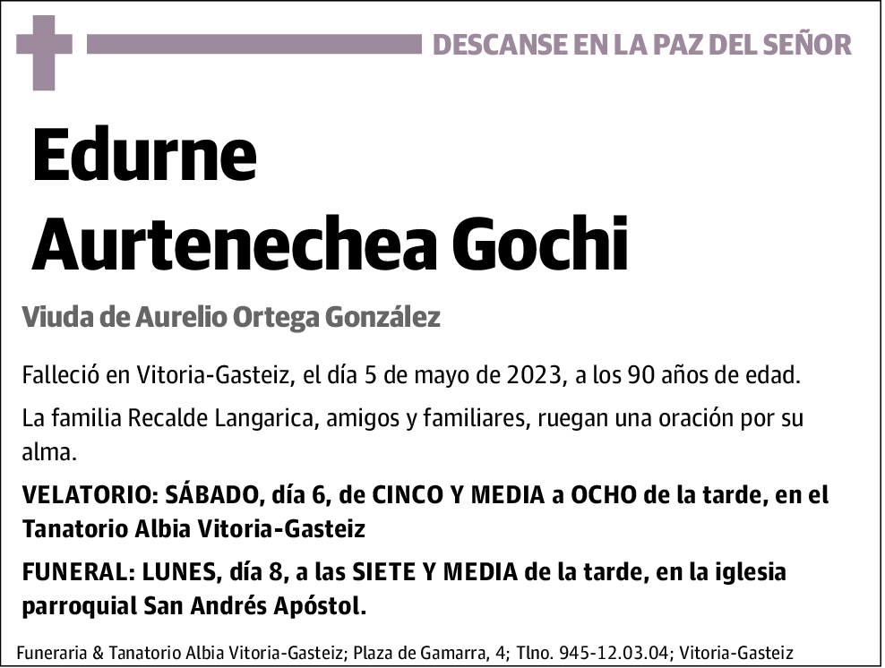 Edurne Aurtenechea Gochi