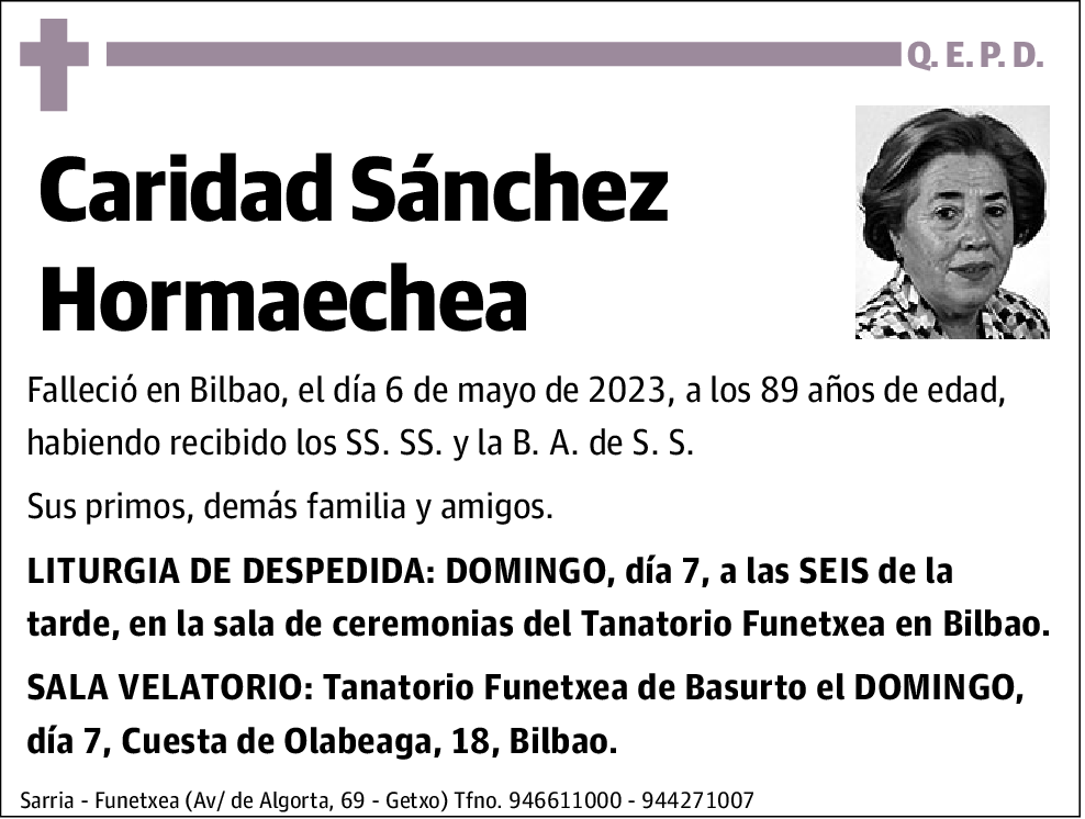 Caridad Sánchez Hormaechea
