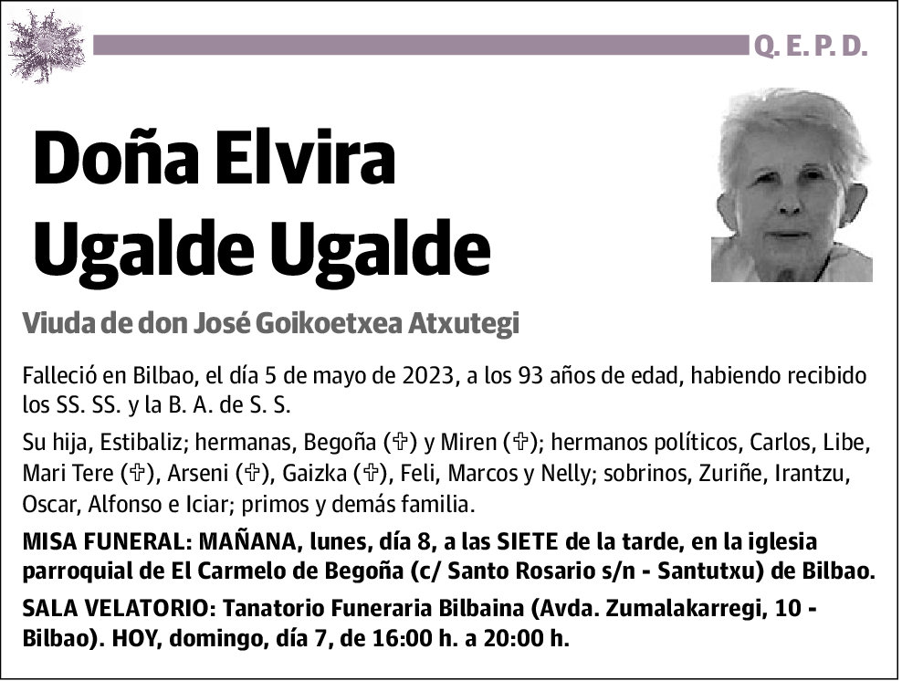Elvira Ugalde Ugalde