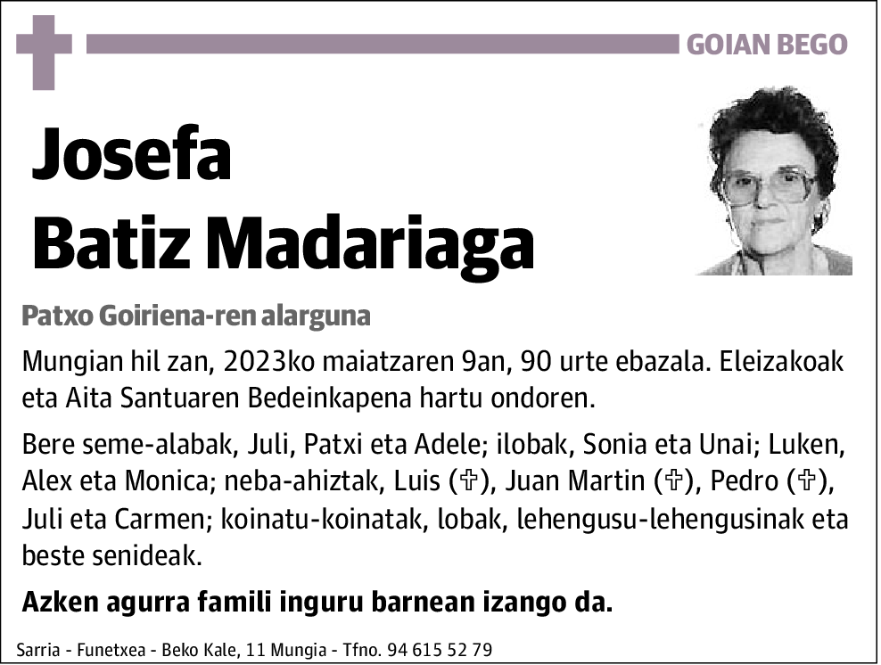 Josefa Batiz Madariaga