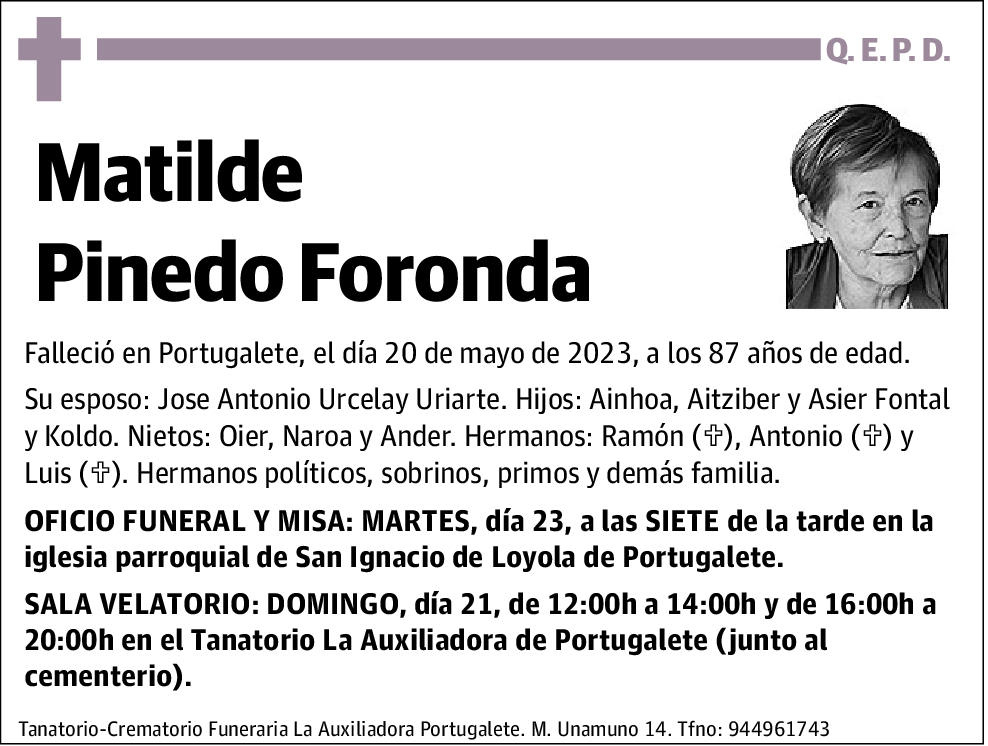 Matilde Pinedo Foronda