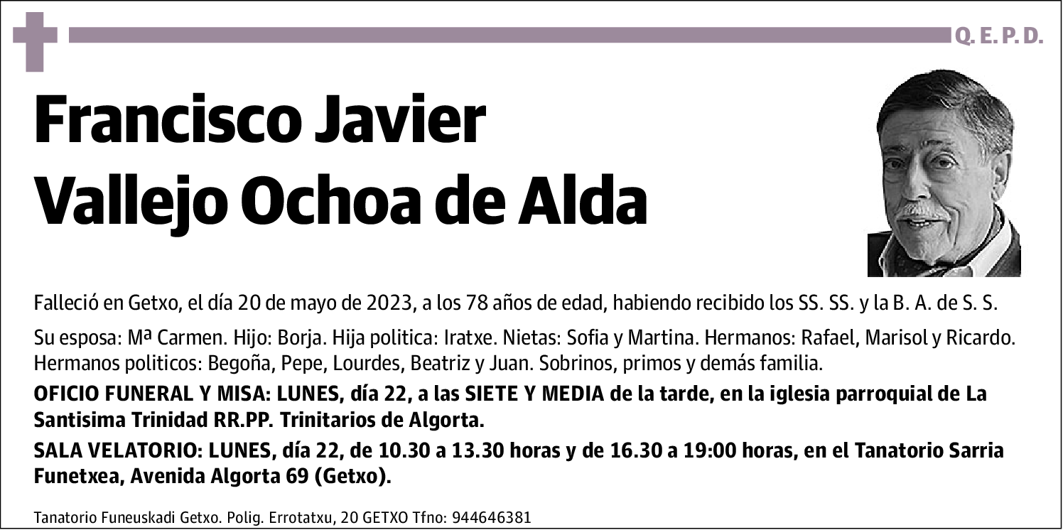 Francisco Javier Vallejo Ochoa de Alda