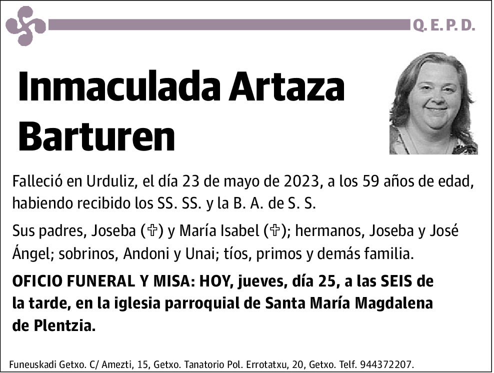 Inmaculada Artaza Barturen