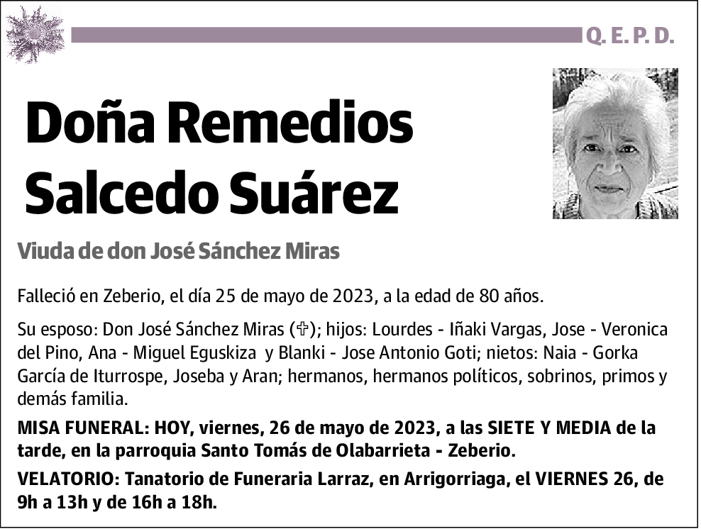 Remedios Salcedo Suárez