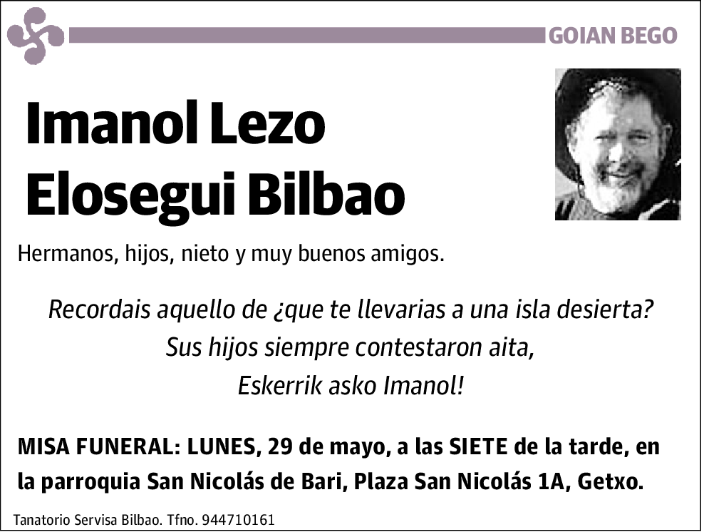 Imanol Lezo Elosegui Bilbao