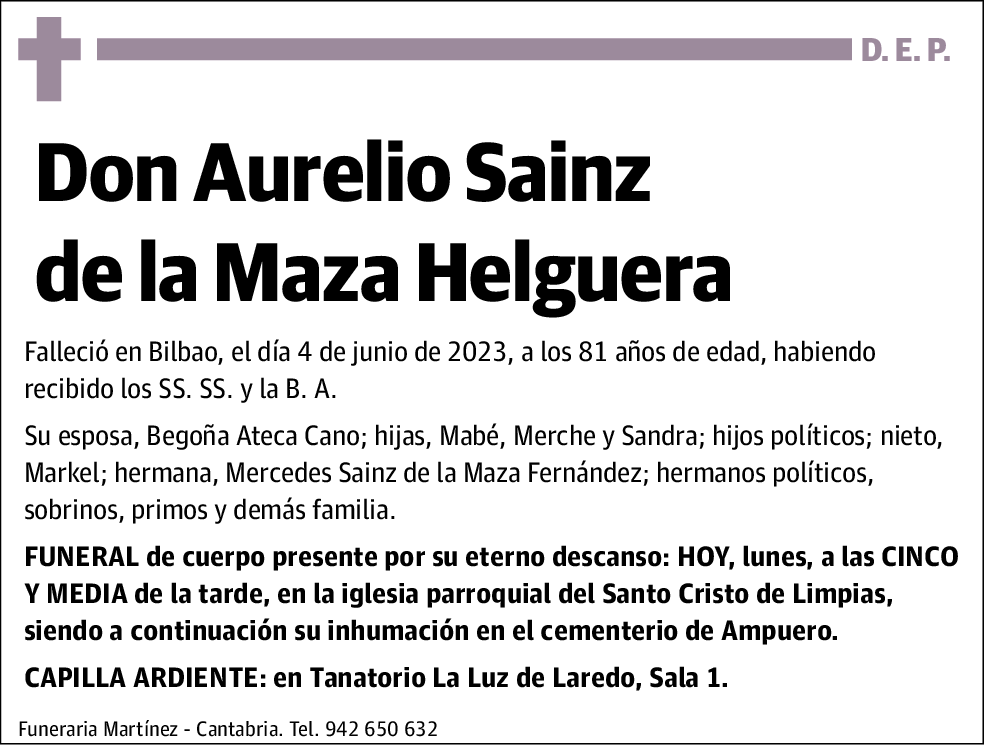 Aurelio Sainz De La Maza Helguera