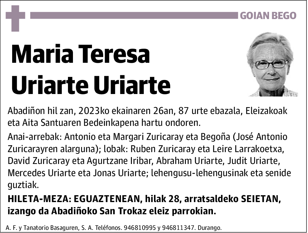 María Teresa Uriarte Uriarte