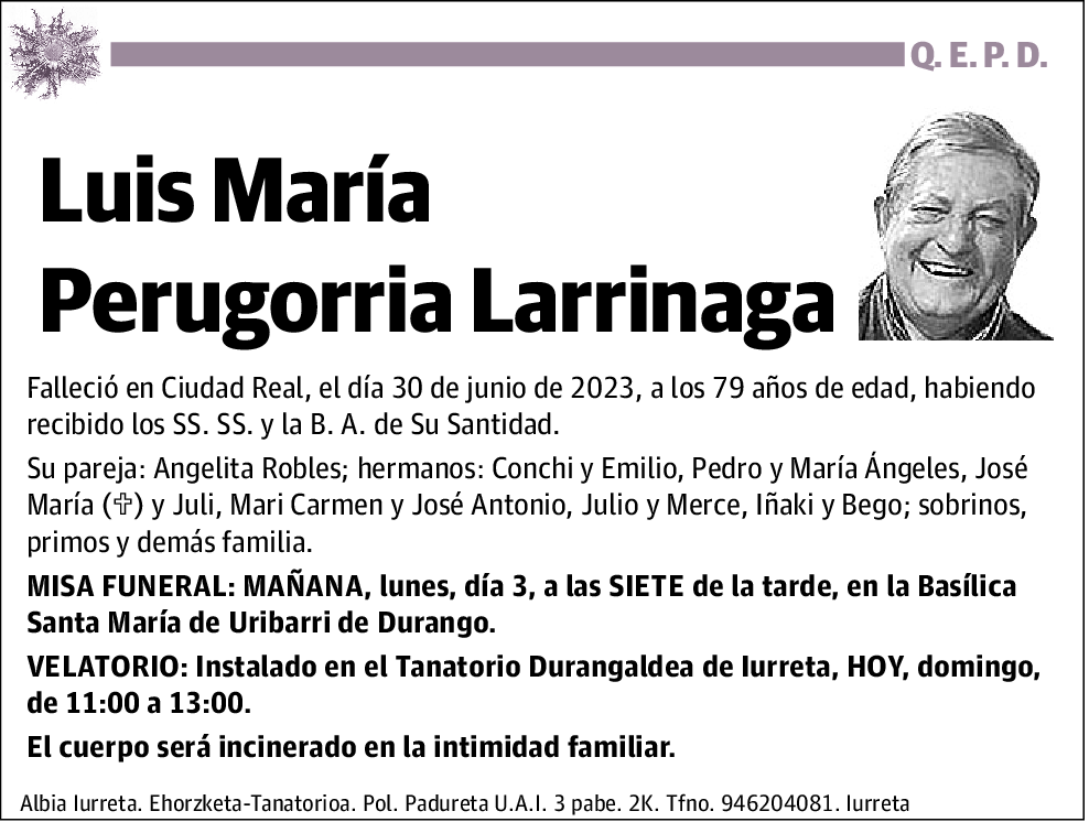 Luis María Perugorria Larrinaga