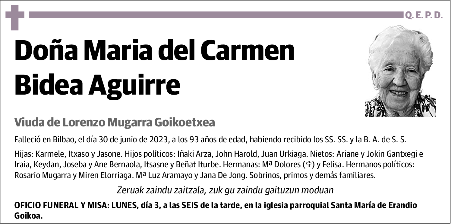 Maria del Carmen Bidea Aguirre