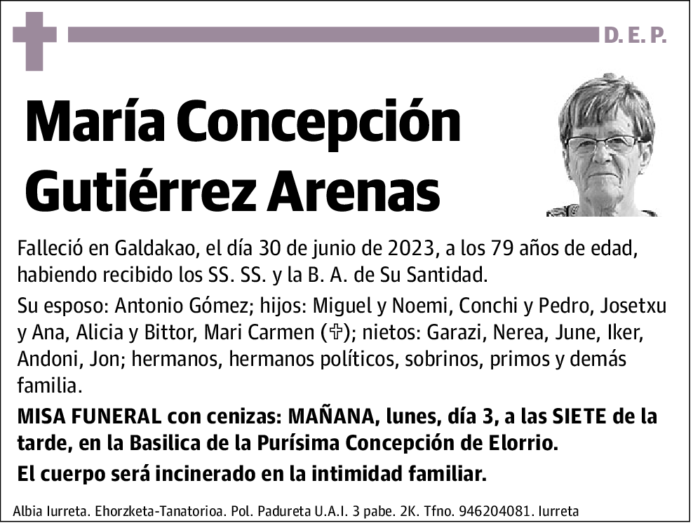 María Concepción Gutiérrez Arenas