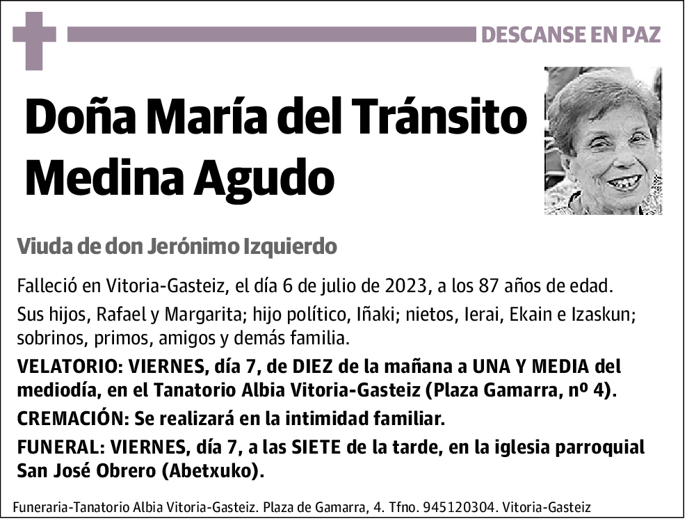 María Del Tránsito Medina Agudo