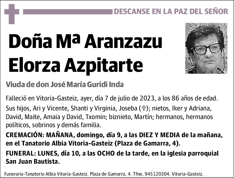 María Aranzazu Elorza Azpitarte