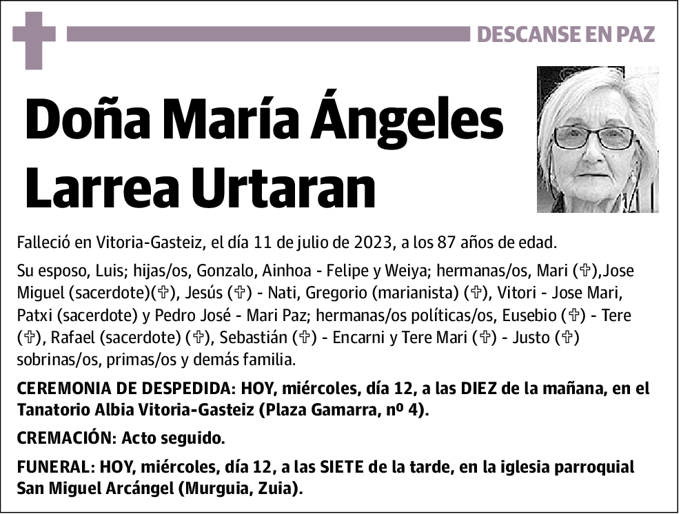 María Ángeles Larrea Urtaran