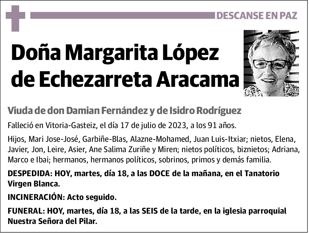 Margarita López de Echezarreta Aracama