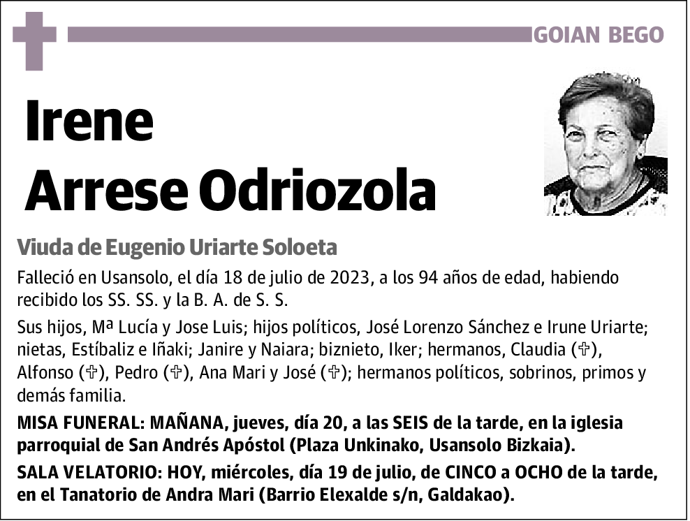 Irene Arrese Odriozola